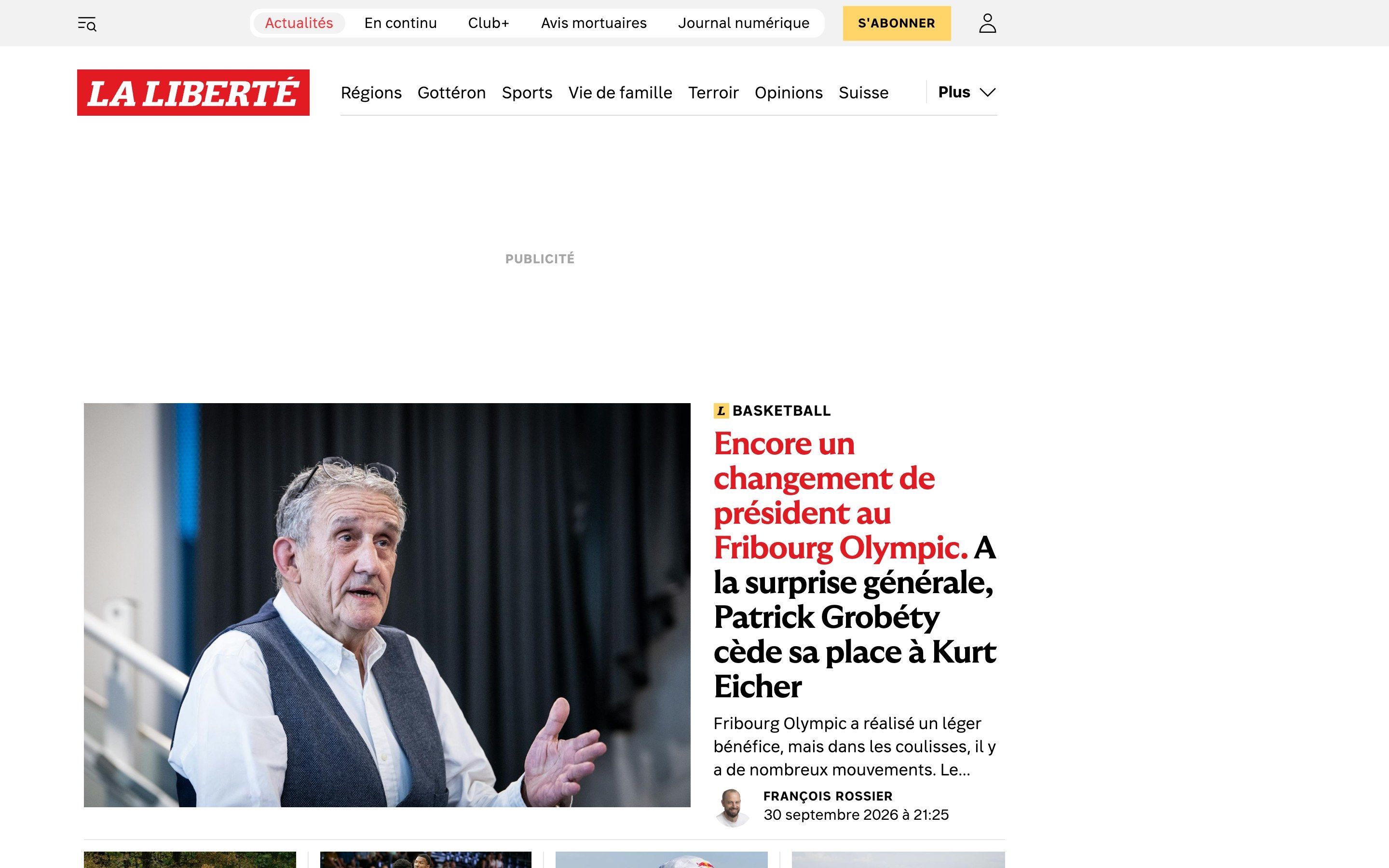 La Liberté website