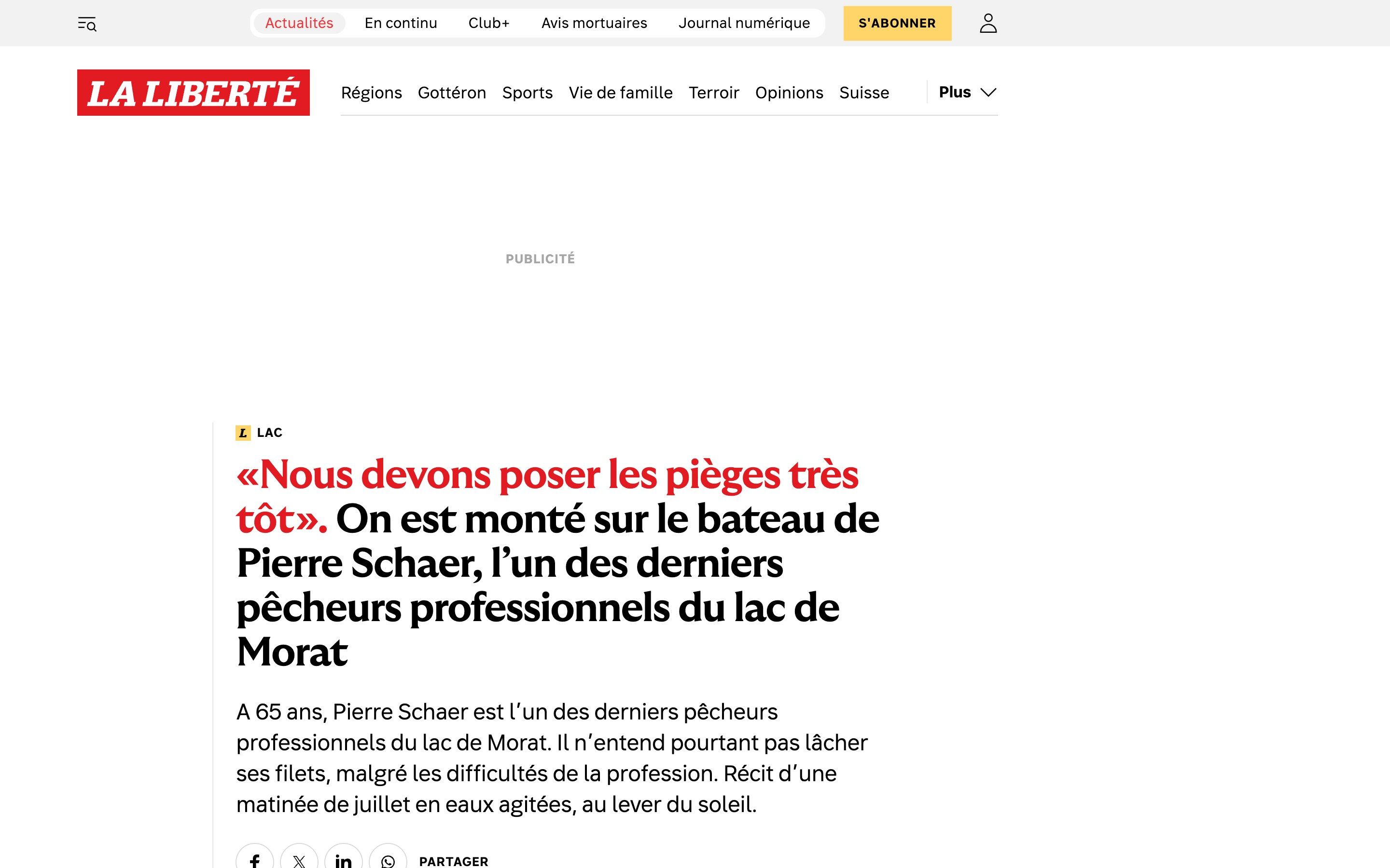 La Liberté website