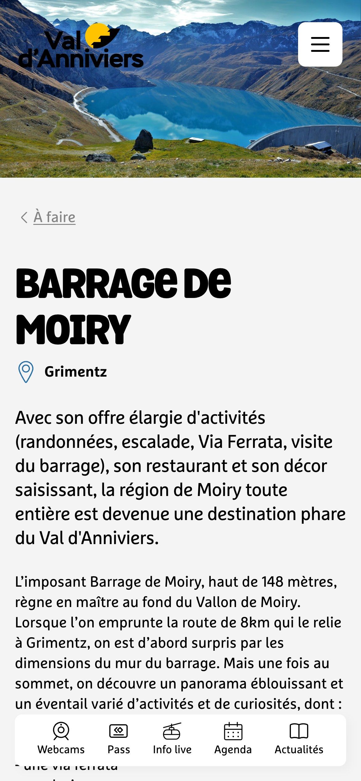 Sierre Anniviers on mobile