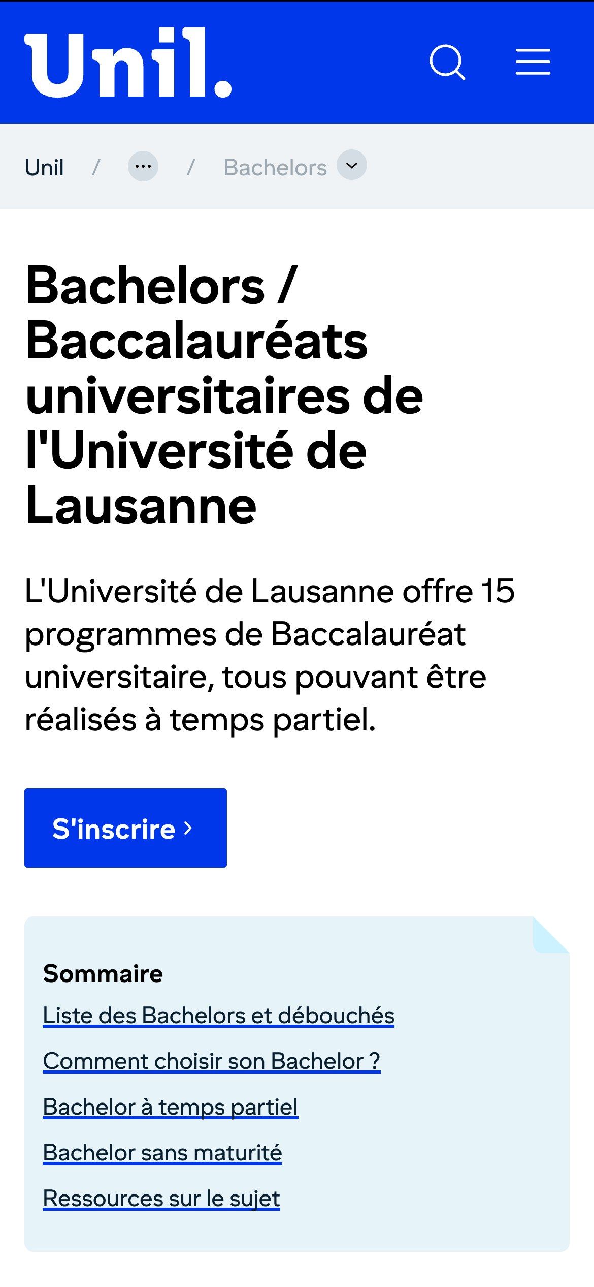 Unil on mobile