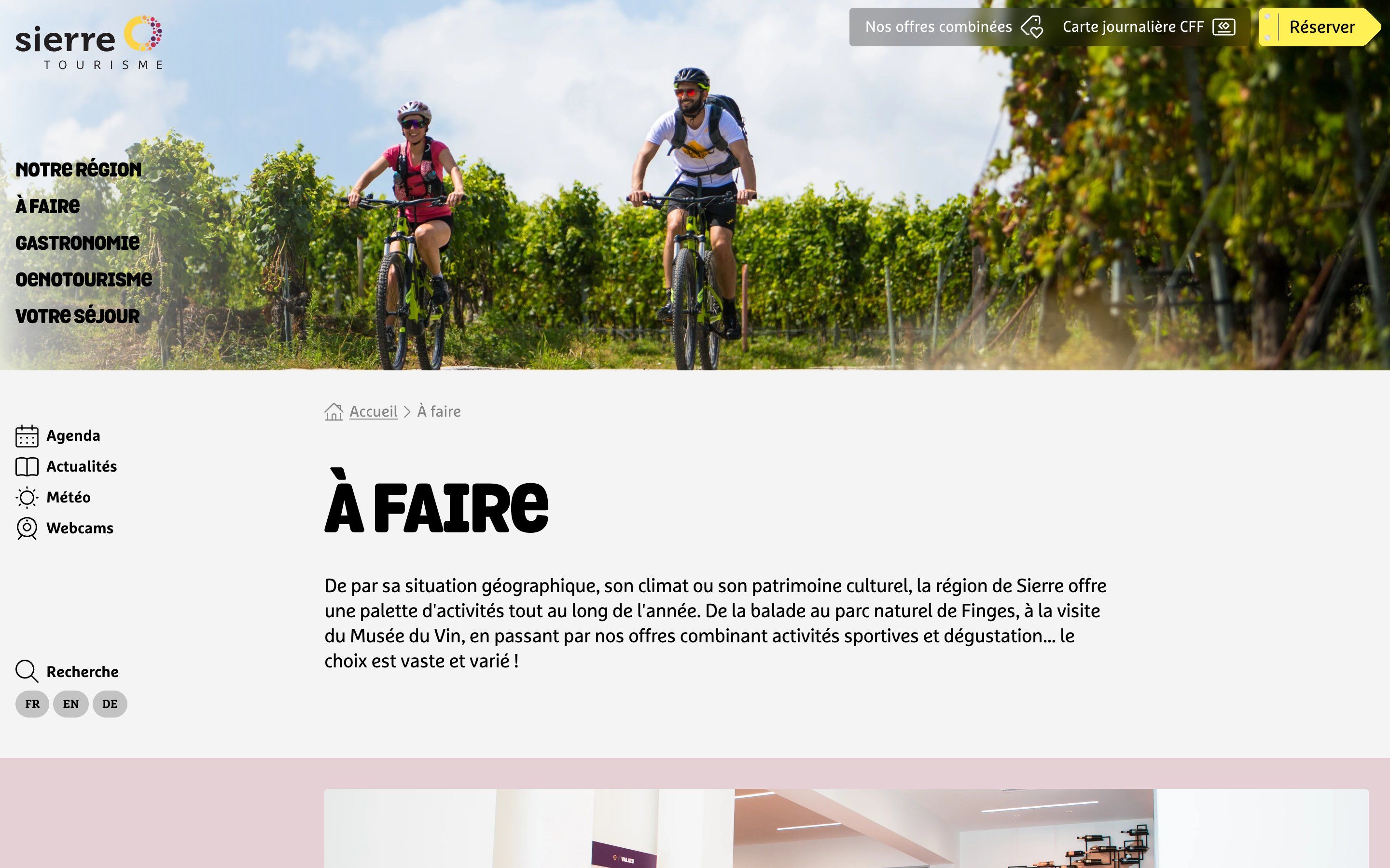 sierretourisme.ch website